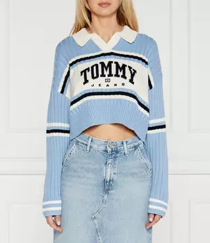 Свитер Tommy Jeans Cropped Fit, синий