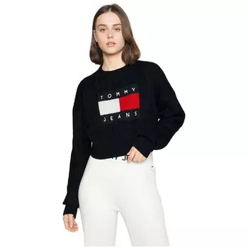 Свитер Tommy Jeans DW0DW14261 Round Neck, черный
