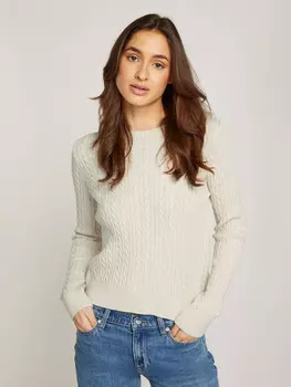 Свитер Tommy Jeans essential Regular Fit, бежевый