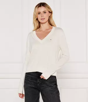 Свитер Tommy Jeans essential Regular Fit, кремовый