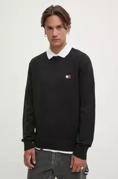 Свитер Tommy Jeans из смесовой шерсти, черный
