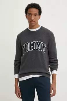 Свитер Tommy Jeans из смесовой шерсти, серый