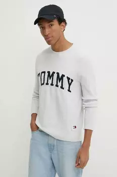 Свитер Tommy Jeans из смесовой шерсти, серый