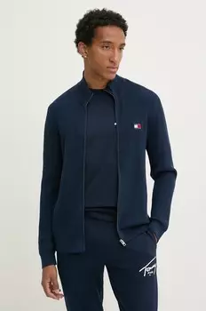Свитер Tommy Jeans из смесовой шерсти, темно-синий