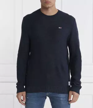 Свитер Tommy Jeans Regular Fit с логотипом, синий