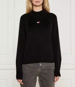 Свитер Tommy Jeans Relaxed fit, черный