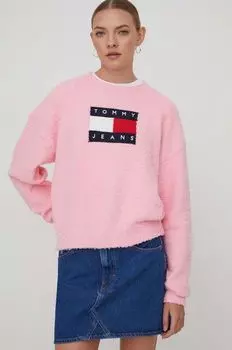Свитер Tommy Jeans, розовый