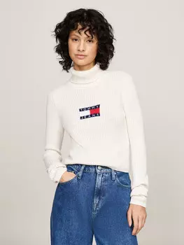 Свитер Tommy Jeans Slim Fit, белый