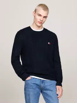 Свитер Tommy Jeans Slim Fit, черный