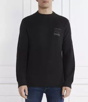 Свитер Tommy Jeans TJM Reg Strct Tonal Flag, черный