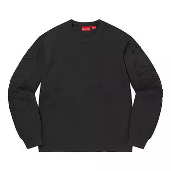 Свитер tonal appliqu crewneck 'black' Supreme, черный