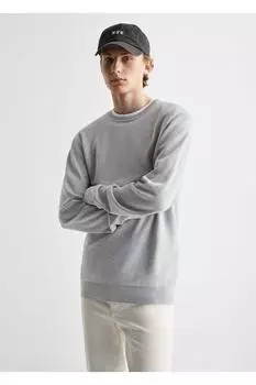 Свитер тонкого трикотажа Mango, темно-синий