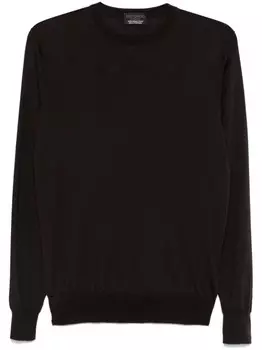 Свитер тонкой вязки Dell'oglio, коричневый