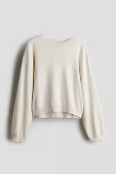 Свитер тонкой вязки H&M, белый
