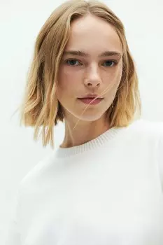 Свитер тонкой вязки H&M, бежевый