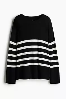 Свитер тонкой вязки H&M, черный