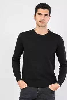 Свитер тонкой вязки из шерсти Colin'S, черный