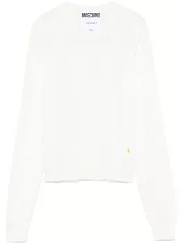 Свитер тонкой вязки Moschino, белый