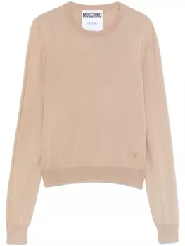 Свитер тонкой вязки Moschino, коричневый