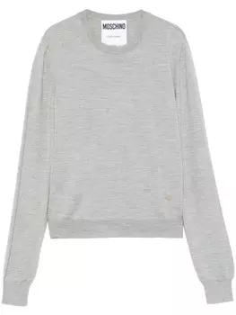 Свитер тонкой вязки Moschino, серый