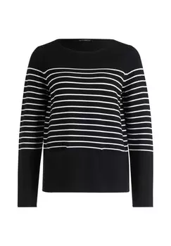 Свитер тонкой вязки с боковыми карманами BETTY BARCLAY, цвет Patch Black/cream