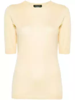 Свитер тонкой вязки с короткими рукавами Fabiana Filippi, желтый