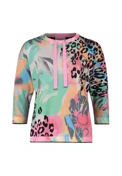Свитер тонкой вязки с леопардовым принтом BETTY BARCLAY, цвет Pink Green