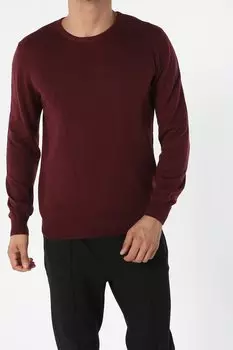 Свитер тонкой вязки с овальным вырезом горловины Colin'S, бургундия