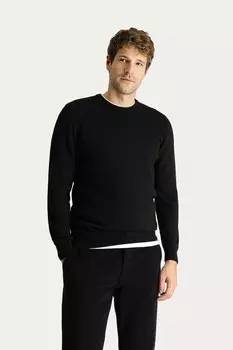 Свитер тонкой вязки с овальным вырезом горловины Kigili, черный