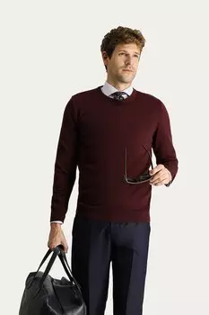 Свитер тонкой вязки с овальным вырезом горловины Kigili, фиолетовый