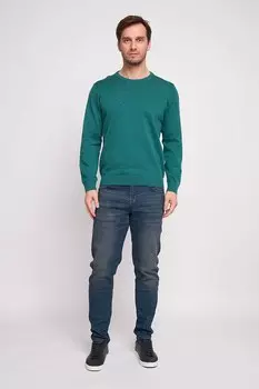 Свитер тонкой вязки с овальным вырезом горловины Kvl By Kenvelo, зеленый