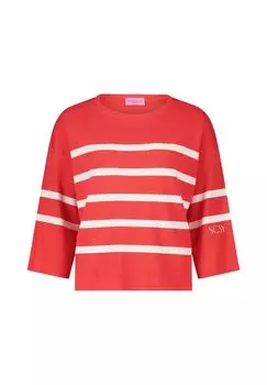 Свитер тонкой вязки с полосками BETTY BARCLAY, цвет Patch Red Cream