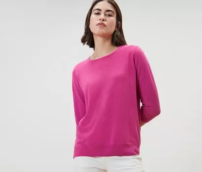 Свитер тонкой вязки с шелком Tchibo, розовый