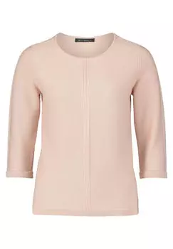 Свитер тонкой вязки с трикотажными деталями Betty Barclay, розовый