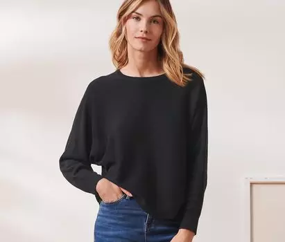 Свитер тонкой вязки Tchibo, черный