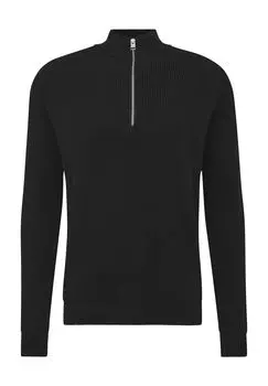 Свитер тонкой вязки, тройская, ребристая структура, мужской s.Oliver, цвет Grey Black
