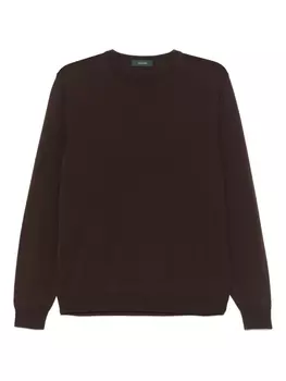 Свитер тонкой вязки Zanone, коричневый