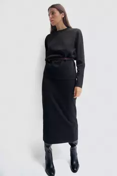 Свитер тонкой вязки ZARA, черный