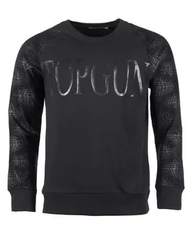 Свитер TOP GUN Sweatshirt Black Swarn, черный