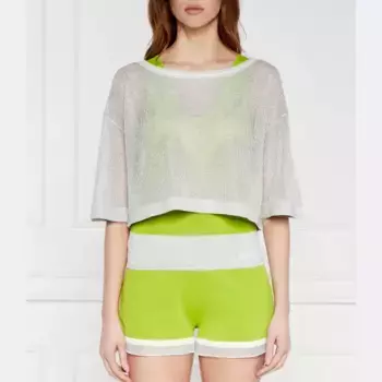 Свитер + топ свободного кроя Liu Jo, серебряный