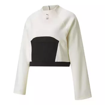 Свитер train first mile x mock neck long sleeve pullover 'white' Puma, белый