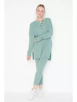 Свитер trendyol 2tlg. Outfit, зеленый