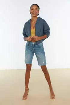 Свитер Trendyol базовый, индиго