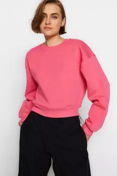 Свитер Trendyol базовый свободного кроя, фуксия