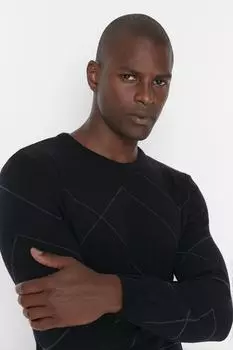 Свитер TRENDYOL MAN, темно-синий