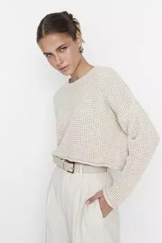 Свитер Trendyol трикотажный, серый