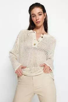 Свитер Trendyol трикотажный, серый