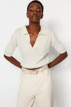 Свитер Trendyol трикотажный, серый