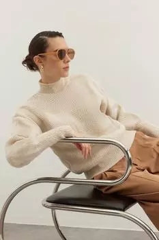 Свитер Trendyol трикотажный, серый