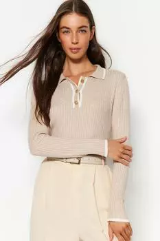 Свитер Trendyol трикотажный, серый